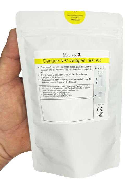 Dengue NS1 Antigen Test Kit - 3 tests and all accessories (currently only retailing on Amazon UK)