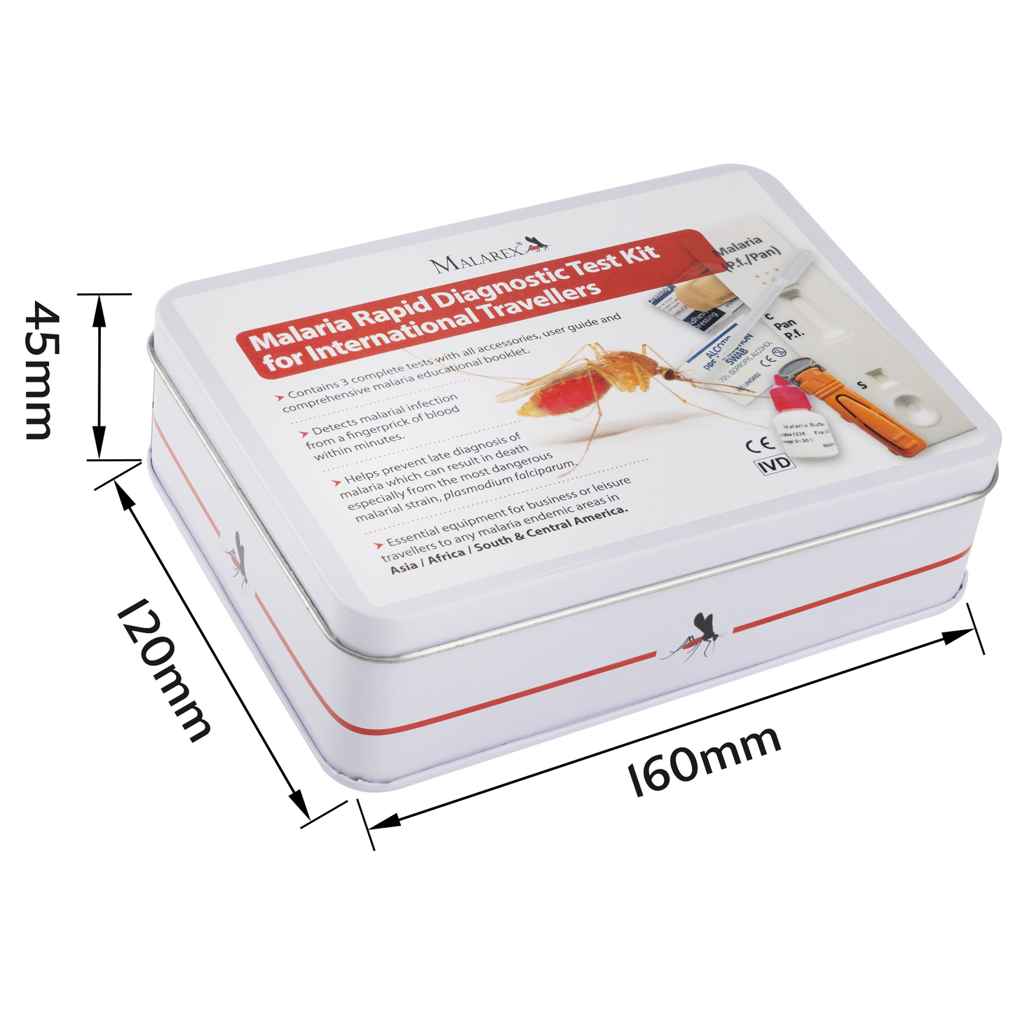 Malarex MX3A Kit: 3 complete malaria tests with all accessories (inc UK vat & delivery) - EXPIRY 31/01/2026